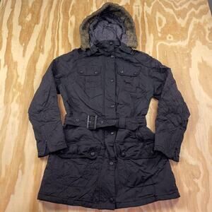 Barbour Winter Defence Waxed Jacket – Black – Women’s UK 12